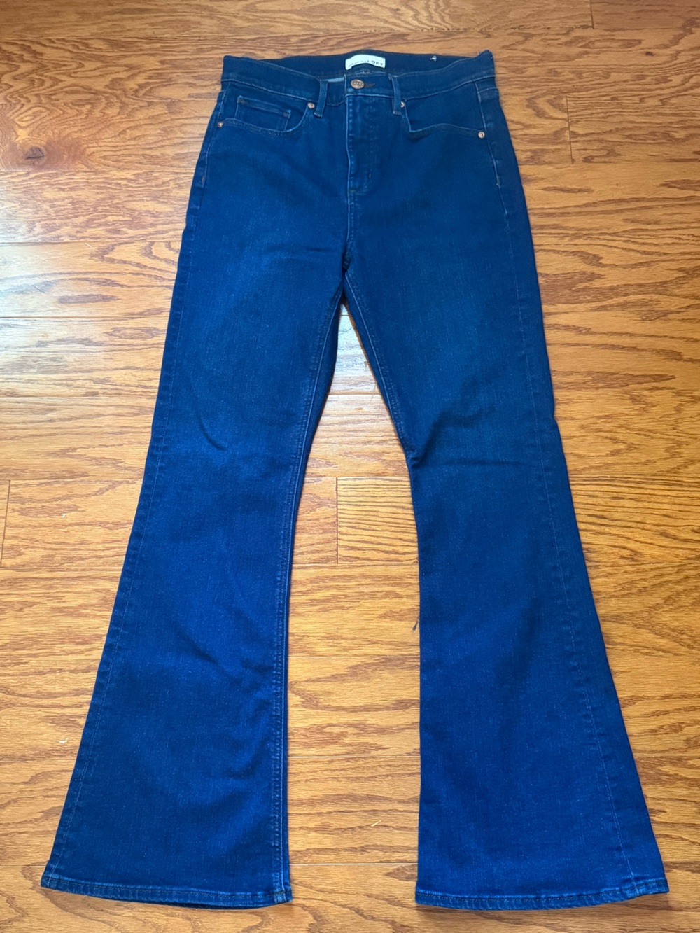 LOFT Dark Blue High Waist Flare Jeans Sz 8 NWOT